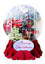 Santa Express<br>2017 Pop-Up Snow Globe Card